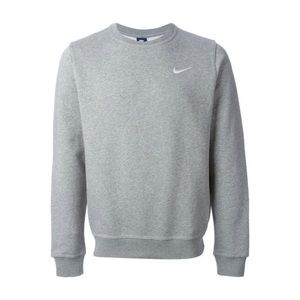 Nike Swoosh Crew Sweatshirt in Heather Grey